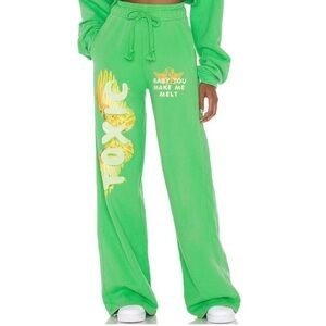Boys Lie Green Flare Leg Sweatpants Size Small